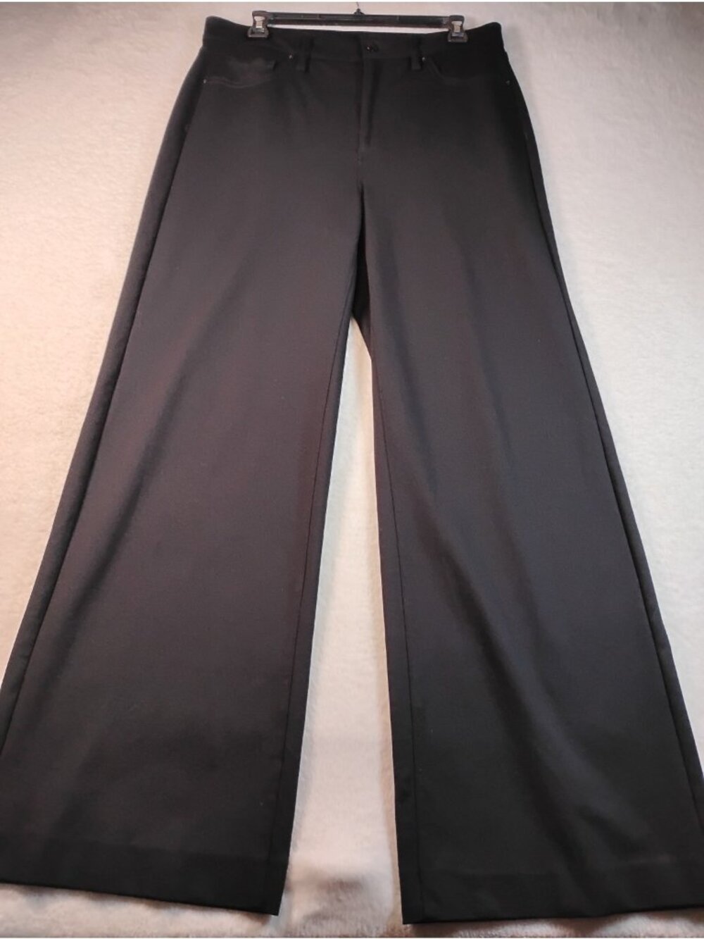 Chicos High-Rise Wide Leg Pant 5 Pocket Boho Casual Work Event 10/1.5R Black